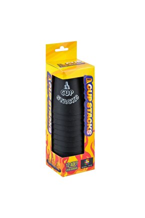 Orijinal Cup Stacks Bardak Oyunu - Speed Cup - Hızlı Bardaklar Oyunu - Hızlı Bardak Oyunu - Siyah