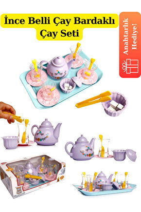 Çay Seti - Çaydanlık Seti - Mutfak Setleri - Çocuklar İçin Çay Bardağı - Oyuncak Çay Setleri - Çay