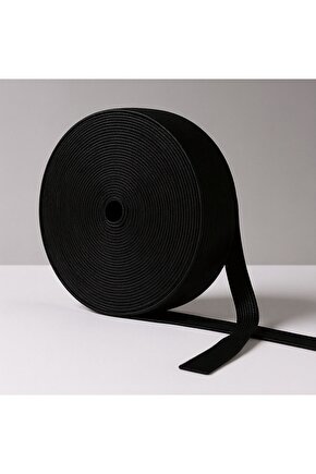 1,5 cm x 10 Metre Siyah Geniş Yassı Lastik – Bel, Paça, Don ve Elastik Bant İçin
