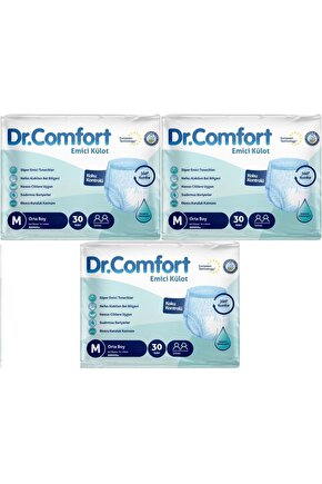Dr.Comfort Hasta Bezi Yetişkin Emici Külot M-Orta 90 Adet (3Pk*30)