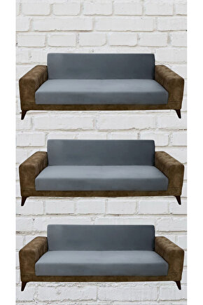 3+3+3 İtalyan Süet Kolsuz Koltuk Örtüsü ( RENK)