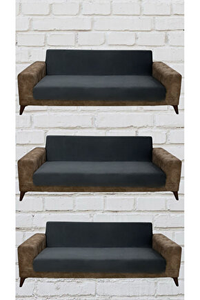 3+3+3 İtalyan Süet Kolsuz Koltuk Örtüsü ( RENK)