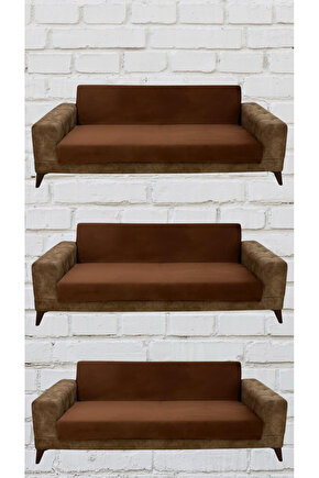 3+3+3 İtalyan Süet Kolsuz Koltuk Örtüsü ( RENK)