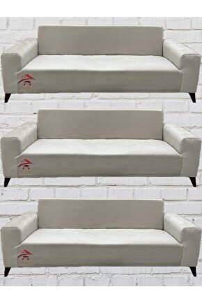 3+3+3 İtalyan Süet Koltuk Örtüsü(BEJ RENK)