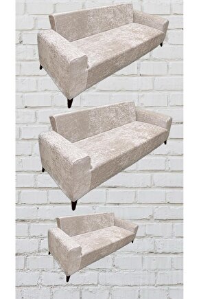 332 Parlak Kadife Giydirme Koltuk Örtüsü(NATÜREL)