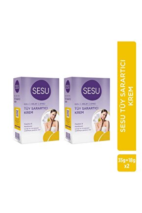 TÜY SARARTICI KREM 35 GR+18GR = 53 GR PAKET 2 ADET