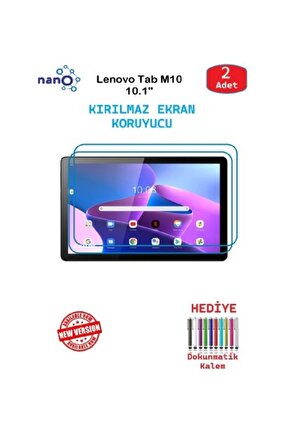 Lenovo Tab M10 10.1 İçin Uyumlu Nano Ekran Koruyucu 9h Esnek 2 ADET