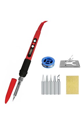 80w Dijital Lcd Ekranlı Ayarlanabilir Sıcaklık Havya Lehim Makinesi Seti Kiti
