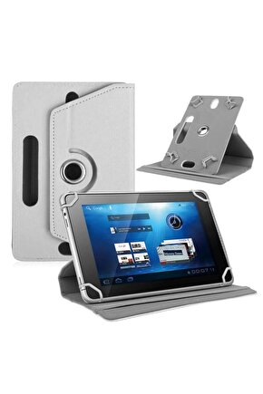 Casper VIA S30 Uyumlu Üniversal Dönerli Standlı Tablet Kılıfı +Dokunmatik Tablet Kalemi Hediye
