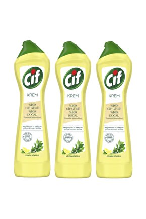 Cıf Krem Temizleyici Limon Kokulu 750 ml X 3