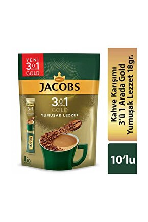 3ü 1 Arada Gold Yumuşak Içim Karışım Kahve 10lu Paket