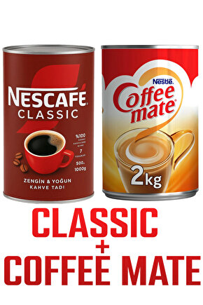 Classic Teneke Kutu 1000 gr Coffee Mate 2000 gr Kahve Kreması