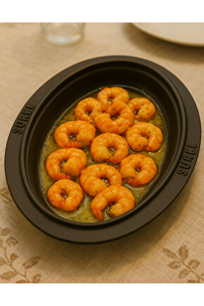 Demir Döküm Oval Sunum Tabağı 28*20