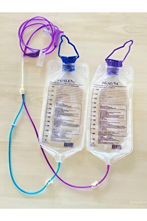 ENTERAL BESLENME SETİ ÇİFT TORBALI (İkili, Yıkamalı Enteral Beslenme Torbası) 1200ml 10 Adet