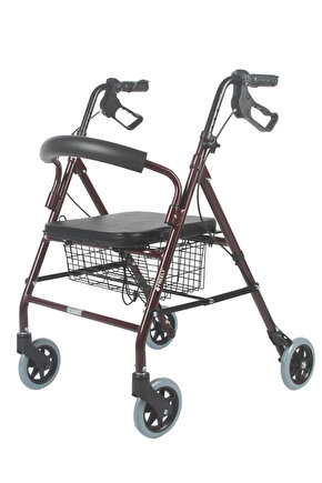 Freely AS9144L 4 Tekerli Alüminyum Tekerlekli Rolatör Yürüteç