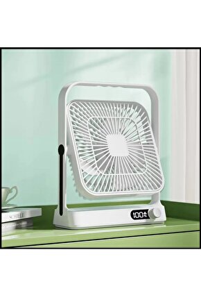 MASAÜSTÜ ŞARJLI FAN 120 HIZ KADEMELİ ULTRA İNCE LED GÖSTERGELİ VANTİLATÖR SERİNLETİCİ MİNİ KLİMA