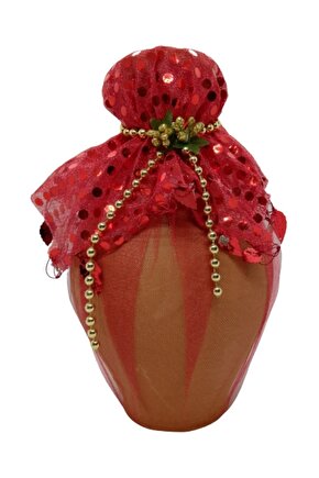 Boncuklu Kırmızı Işlemeli Anlamlı Özel Gelin Kına Testisi Kına Küpü Kına Seti Ürünü – Magnet, Hediy