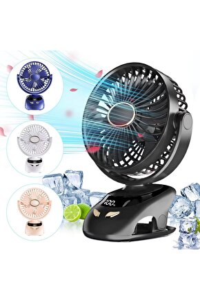 MANDALLI ŞARJLI FAN MİNİ KLİMA VANTİLATÖR EV ARAÇ BEBEK ARABASI LED EKRANLI SERİNLETİCİ FAN