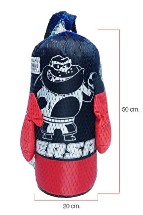 50CM BOKS TORBASI ÇOÇUKLAR İÇİN ELDİVEN HEDİYELİ ASKILI BOXİNG KUM TORBASI