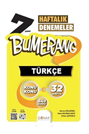Bumerang 7. Sınıf Türkçe Haftalık Denemeler