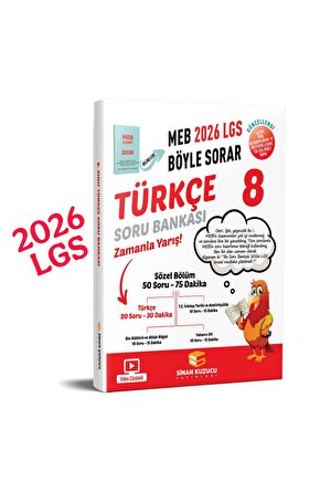 8. Sınıf 2026 Lgs Meb Böyle Sorar TÜRKÇE Soru Bankası Video Çözümlü