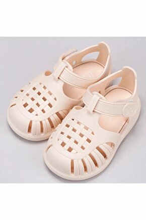 Tobby Solid Bebek Krem Sandalet