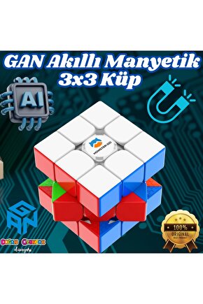 Akıllı GAN Monster Go Standard 3x3 Manyetik Küp - Zeka Küpü - Akıllı Küp - Yapay Zekalı Küp - Akıllı