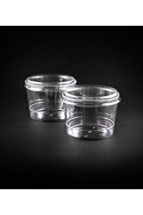 Plastik Tatlı Kabı Kasesi 250cc Bodega 30 Adet Kapaklı