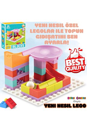 Creative Blok 25 Parça - Slide Blocks 25 Parça - Lego Oyuncakları - Yaratıcı Top Oyunu - Creative Le