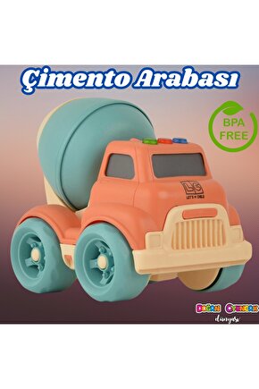 Lüx Somon Sesli Ve Işıklı Minik Mikser - Plastik Mikser - Kırılmaz Oyuncak - Kırılmaz Çimento Mikser