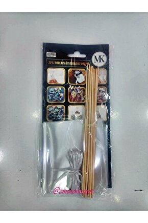 Kurabiye Poşeti Seti 20li Paket Gümüş