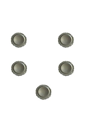 Davet Doğum Günü Parti Sert Plastik Yuvarlak Mika Tabak - 18 Cm. - Gri - 6lı 5 Paket