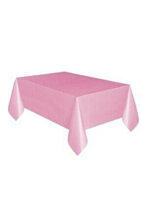 Star Pembe Doğum Günü Plastik Masa Örtüsü (120x180cm)