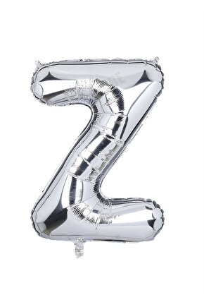 Z Harfi Silver Folyo Balon 100cm 40inc (Büyük Boy)
