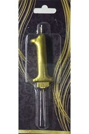 1 Rakam Gold Altın Mum