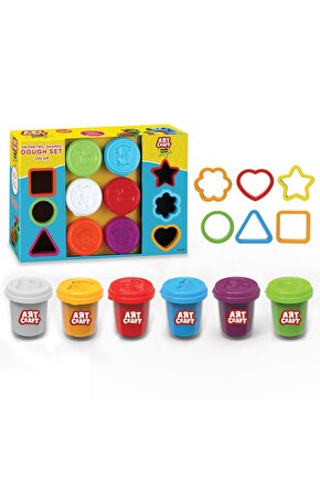 Geometrik Şekiller Hamur Seti (336 Gr.) - Oyun Hamuru Seti - Hamur Setleri - Hamur Kalıpları