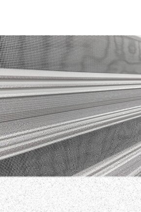 Zebra Stor Perde Ekru Gri Lüx Etek Dilimli