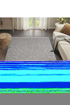 Bukle11883 Gri Yumuşak Dokulu Halı Kilim Salon Mutfak Koridor Kesme Yolluk Dokuma Makine Halısı