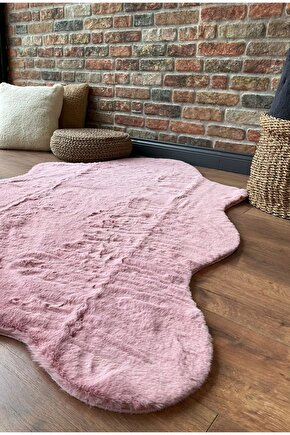 Tavşan Tüyü Post Peluş Ultra Yumuşak Post Puffy Pembe