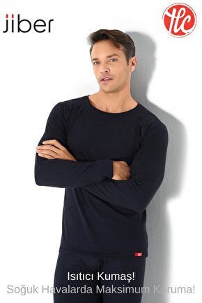 173 Erkek Yuvarlak Yaka Uzun Kollu Isıtıcılı Termal İçlik Üst