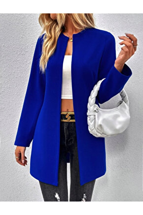 Kadın Uzun Kollu önü Açık Uzun Modal Ceket