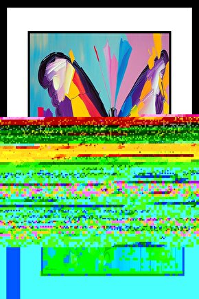 Renkli Kelebek Digital Art ( ÇERÇEVESİZ - ÇERÇEVE YOKTUR ) ( ULTRA HD ) FOLYO AFİŞ - POSTER