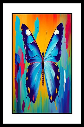 Büyük Kelebek Digital Art ( ÇERÇEVESİZ - ÇERÇEVE YOKTUR ) ( ULTRA HD ) FOLYO AFİŞ - POSTER