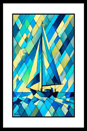 Yelken Sporu Digital Art ( ÇERÇEVESİZ - ÇERÇEVE YOKTUR ) ( ULTRA HD ) FOLYO AFİŞ - POSTER