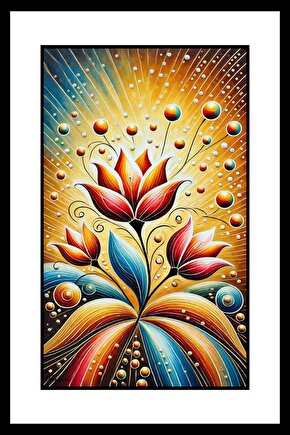Sanatsal Çiçekler Digital Art ( ÇERÇEVESİZ - ÇERÇEVE YOKTUR ) ( ULTRA HD ) FOLYO AFİŞ - POSTER