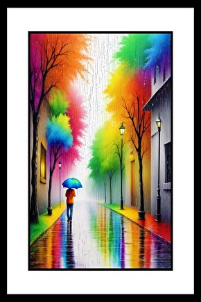 Yağmurlu Bir Gün Digital Art ( ÇERÇEVESİZ - ÇERÇEVE YOKTUR ) ( ULTRA HD ) FOLYO AFİŞ - POSTER