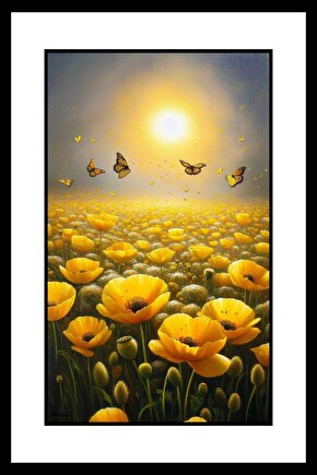 Kelebek Bahçesi Digital Art ( ÇERÇEVESİZ - ÇERÇEVE YOKTUR ) ( ULTRA HD ) FOLYO AFİŞ - POSTER