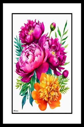 Tablo Çiçekler Digital Art ( ÇERÇEVESİZ - ÇERÇEVE YOKTUR ) ( ULTRA HD ) FOLYO AFİŞ - POSTER