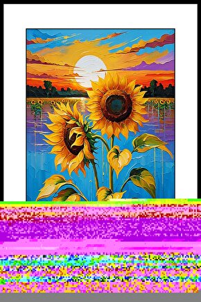 Güneşe Dönen Çiçek Digital Art ( ÇERÇEVESİZ - ÇERÇEVE YOKTUR ) ( ULTRA HD ) FOLYO AFİŞ - POSTER
