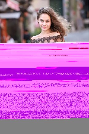 EQURİ Kadın Uzun Kollu Dantel Detay Madonna Yaka Prenses Elbise